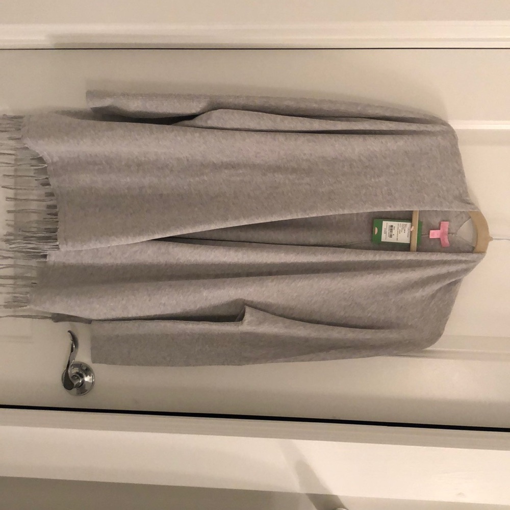 Lilly Pulitzer open cardigan in swordfish grey